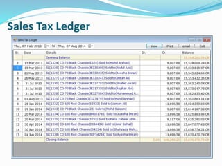 Sales Tax Ledger
 