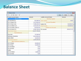 Balance Sheet
 
