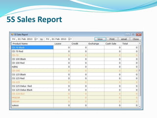 5S Sales Report
 
