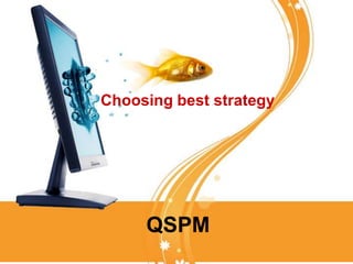 Choosing best strategy




     QSPM
 