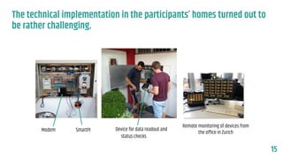 The technical implementation in the participants’ homes turned out to
be rather challenging.
15
Modem SmartPI Device for d...