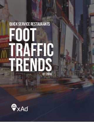 Foot
Traffic
Trends
Quick service restaurants
Q1 2016
 