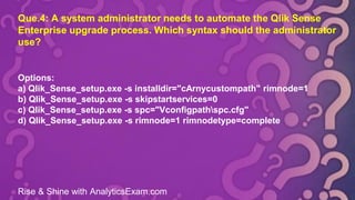 Qssa Routine Qlik Sense System Administrator (QSSA) Exam Syllabus Topics ,Sample ...