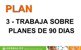 PLAN
3 - TRABAJA SOBRE
 PLANES DE 90 DIAS
 