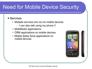 Need for Mobile Device Security ,[object Object],[object Object],[object Object],[object Object],[object Object],[object Object]