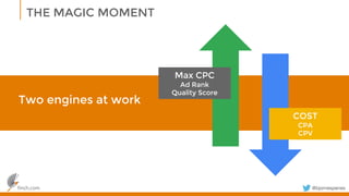 finch.com @bjornespenes
THE MAGIC MOMENT
Max CPC
Ad Rank
Quality Score
COST
CPA
CPV
Two engines at work
 