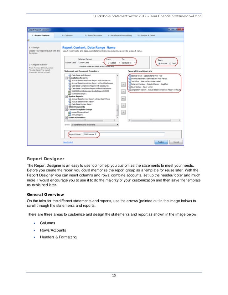 quickbooks report writer quickbooks report writer