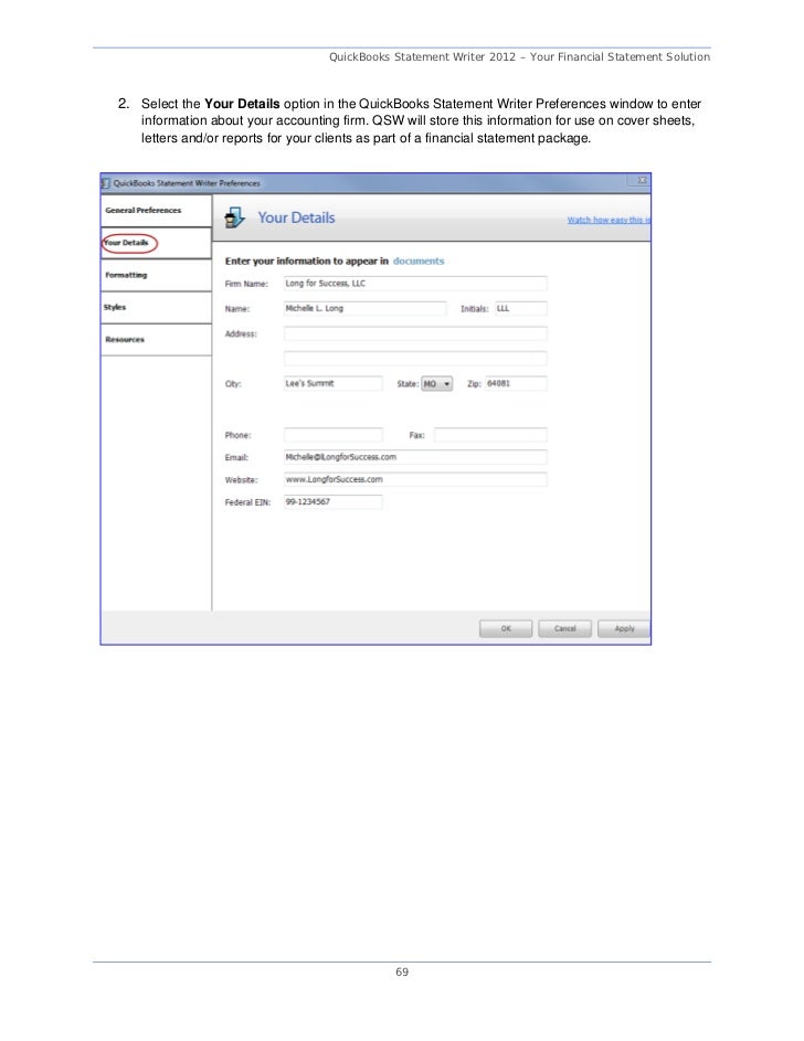 quickbooks financial report writer quickbooks financial report writer