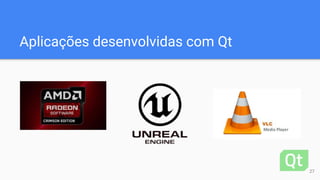 Aplicações desenvolvidas com Qt
27
 