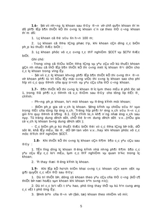 1.6- §èi víi nh÷ng lç khoan sau ®©y ®¬n vÞ chñ qu¶n khoan th¨m
dß ph¶i lËp b¶n thiÕt kÕ thi c«ng lç khoan c¨n cø theo ®Ò c¬ng khoan
th¨m dß:
1. Lç khoan cã ®é s©u lín h¬n 100 m;
2. Lç khoan cã ®Þa tÇng phøc t¹p, khi khoan cÇn dïng c¸c biÖn
ph¸p kü thuËt ®Æc biÖt ;
3. Lç khoan phôc vô c¸c c«ng t¸c thÝ nghiÖm §CCT vµ §CTV ®Æc
biÖt.
Ghi chó:
- Trong vïng cã ®iÒu kiÖn ®Þa tÇng vµ yªu cÇu vÒ kü thuËt khoan
gÇn nh nhau cã thÓ lËp b¶n thiÕt kÕ thi c«ng mét lç khoan ®¹i diÖn cho
c¸c lç khoan trong vïng Êy.
- §èi víi c¸c lç khoan kh«ng ph¶i lËp b¶n thiÕt kÕ thi c«ng th× ®¬n
vÞ khoan ph¶i tù trï liÖu lÊy mäi c«ng viÖc thi c«ng lç khoan sao cho phï
hîp víi c¸c quy ®Þnh cña quy tr×nh vµ yªu cÇu cña ®Ò c¬ng khoan.
1.7- B¶n thiÕt kÕ thi c«ng lç khoan ® îc lµm theo mÉu ë phô lôc sè
1, trong ®ã ph¶i x¸c ®Þnh râ c¸c ®iÓm sau ®©y cho tõng líp ®Êt ®¸
chÝnh:
- Ph¬ng ph¸p khoan, lo¹i mòi khoan vµ ® êng kÝnh mòi khoan;
- BiÖn ph¸p gia cè v¸ch lç khoan. §êng kÝnh vµ chiÒu s©u h¹ vµo
trong ®Êt cña tõng líp èng v¸ch. Trêng hîp ph¶i h¹ èng v¸ch s©u h¬n c¸c
giíi h¹n quy ®Þnh ë b¶ng 8.1. CÇn tÝnh to¸n kh¶ n¨ng nhæ èng v¸ch sau
nµy. Tû träng dung dÞch sÐt, chÕ ®é b¬m dung dÞch sÐt v.v...(nÕu gia
cè v¸ch lç khoan b»ng dung dÞch sÐt );
- C¸c biÖn ph¸p kü thuËt ®Æc biÖt ®èi víi c¸c ®Þa tÇng bÞ tråi, dÔ
sôt lë, khã lÊy mÉu, lâi ®¸ dÔ bÞ tan vôn v.v...hay khi khoan phôc vô c¸c
môc ®Ých thÝ nghiÖm §CCT.
1.8- Khi thiÕt kÕ thi c«ng lç khoan cÇn ®¶m b¶o c¸c yªu cÇu sau
®©y :
1. TËn lîng dïng lç khoan ® êng kÝnh nhá nhng ph¶i ®¶m b¶o c¸c
yªu cÇu lÊy c¸c lo¹i mÉu, lµm c¸c thÝ nghiÖm vµ quan tr¾c trong lç
khoan;
2. Ýt thay ®æi ® êng kÝnh lç khoan.
1.9- Khi lËp kÕ ho¹ch triÓn khai c«ng t¸c khoan cÇn xem xÐt vµ
gi¶i quyÕt c¸c vÊn ®Ò sau ®©y:
1. Dù trï thiÕt bÞ, dông cô khoan theo yªu cÇu cña ®Ò c¬ng (kÓ c¶
thiÕt bÞ næi hoÆc sµn khoan khi khoan trªn s«ng níc);
2. Dù trï c¸c lo¹i vËt t tiªu hao, phô tïng thay thÕ vµ kú h¹n cung øng
c¸c vËt t phô tïng Êy;
3. §Þnh biªn cña ®¬n vÞ (§éi, tæ) khoan theo nhiÖm vô míi;
5
 