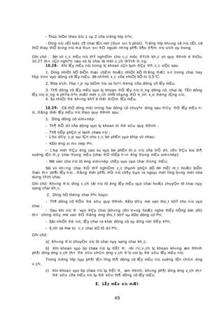 - Thùc hiÖn theo bíc 1 vµ 2 cña trêng hîp trªn;
- Dïng níc cÊt luéc c¶ chai lÉn nót (®un s«i 5 phót). Trêng hîp kh«ng cã níc cÊt, cã
thÓ thay thÕ b»ng níc ma ®un s«i ®Ó nguéi nh ng ph¶i b¶o ®¶m níc s¹ch vµ trong;
Ghi chó : §èi víi c¸c mÉu níc thÝ nghiÖm cho c¸c môc ®Ých kh¸c víi quy ®Þnh ë ®iÒu
10.27 th× cÇn nghiªn cøu xö lý chai lä mét c¸ch thÝch ®¸ng.
10.28- Khi lÊy mÉu níc trong lç khoan cÇn lµm ®Çy ®ñ c¸c viÖc sau:
1. Dïng nhiÖt kÕ biÕn ®æi chËm hoÆc nhiÖt kÕ th êng ®Æt s·n trong chai hay
l¾p s½n vµo dông cô lÊy mÉu. §é chÝnh x¸c cña nhiÖt kÕ tíi 0,5 o
C.
2. Röa s¹ch, l¾p r¸p vµ kiÓm tra sù ho¹t ®éng cña dông cô lÊy mÉu.
3. Th¶ dông cô lÊy mÉu vµo lç khoan ®Ó lÊy n íc tr¸ng dông cô, chai lä. TËn dông
lÊy níc tr¸ng ë phÝa trªn mÆt mét c¸ch nhÑ nhµng ®Ó tr¸nh x¸o ®éng tÇng n íc.
4. §o nhiÖt ®é kh«ng khÝ ë thêi ®iÓm lÊy mÉu.
10.29- Cã thÓ dïng mét trong hai dông cô chuyªn dïng sau ®©y ®Ó lÊy mÉu n -
íc, ®ång thêi lÊy mÉu níc theo quy ®Þnh sau:
1. Dïng dông cô xim«nèp:
- Th¶ ®Õ díi cña dông vµo lç khoan tíi ®é s©u quy ®Þnh ;
- Th¶ tiÕp phÇn xi lanh chøa níc ;
- L¾c d©y c¸p vµi lÇn cho c¸c bé phËn vµo khíp víi nhau;
- KÐo èng xi m« nèp lªn;
- L¾p mét ®Çu èng cao su vµo bé phËn th¸o n íc cña ®Õ díi, cßn ®Çu kia th¶
xuèng tËn ®¸y chai ®ùng mÉu (chai ®Ó thÊp h¬n èng ®ùng mÉu xim«nèp);
- Më van cho níc tõ èng xim«nèp chÈy vµo vµo chai ®ùng mÉu;
§èi víi nh÷ng chai ®Ó thÝ nghiÖm c¸c thµnh phÇn dÔ bÞ mÊt m¸t hoÆc biÕn
®æi th× ph¶i lÊy tr íc , ®ång thêi ph¶i ®Ó níc ch¶y trµn ra ngoµi mét lîng b»ng mét nöa
dung tÝch chai.
Ghi chó: Kh«ng ® îc dïng c¸ch rãt níc tõ èng lÊy mÉu vµo chai hoÆc chuyÓn tõ chai nµy
sang chai kh¸c.
2. Dïng hÖ thèng chai liªn hoµn:
- Th¶ dông cô ®Õn ®é s©u quy ®Þnh. KÐo d©y më van tho¸t khÝ cho n íc vµo
chai ;
- Sau khi níc ®· vµo ®Çy chai (kh«ng cßn tr«ng hoÆc nghe thÊy tiÕng bät sñi)
th× chïng d©y më van ®Ó ®ãng èng tho¸t khÝ vµ kÐo dông cô lªn;
- §äc nhiÖt ®é níc, lÊy chai ra khái dông cô vµ dïng nót ®Ëy kÝn;
- §¸nh sè thø tù c¸c chai kÓ tõ díi lªn;
Ghi chó:
a) Kh«ng ® îc chuyÒn níc tõ chai nµy sang chai kh¸c;
b) Khi khoan vµo líp chøa níc lµ ®Êt ®¸ rêi r¹c,v¸ch lç khoan kh«ng æn ®Þnh
ph¶i dïng èng v¸ch th× ®é s©u ch©n èng v¸ch ® îc coi lµ ®é s©u lÊy mÉu níc;
Trong trêng hîp nµy ph¶i tËn lîng th¶ dông cô lÊy mÉu níc xuèng tËn ch©n èng
v¸ch;
c) Khi khoan vµo líp chøa níc lµ ®Êt ®¸ æn ®Þnh, kh«ng ph¶i dïng èng v¸ch th×
®é s©u cña mÉu níc lµ ®é s©u th¶ dông cô lÊy mÉu;
E. LÊy mÉu n íc mÆt
49
 