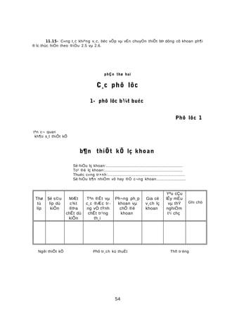11.15- C«ng t¸c khiªng v¸c, bèc xÕp vµ vËn chuyÓn thiÕt bÞ dông cô khoan ph¶i
® îc thùc hiÖn theo ®iÒu 2.5 vµ 2.6.
phÇn thø hai
C¸c phô lôc
1- phô lôc b¾t buéc
Phô lôc 1
tªn c¬ quan
kh¶o s¸t thiÕt kÕ
b¶n thiÕt kÕ lç khoan
Sè hiÖu lç khoan:.................................................................
To¹ ®é lç khoan:..................................................................
Thuéc c«ng tr×nh:.................................................................
Sè hiÖu b¶n nhiÖm vô hay ®Ò c¬ng khoan.........................
Thø
tù
líp
§é s©u
líp dù
kiÕn
MÆt
c¾t
®Þa
chÊt dù
kiÕn
Tªn ®Êt vµ
c¸c ®Æc tr -
ng vÒ tÝnh
chÊt tr¹ng
th¸i
Ph¬ng ph¸p
khoan vµ
chÕ ®é
khoan
Gia cè
v¸ch lç
khoan
Yªu cÇu
lÊy mÉu
vµ thÝ
nghiÖm
t¹i chç
Ghi chó
Ngêi thiÕt kÕ Phô tr¸ch kü thuËt Thñ tr ëng
54
 
