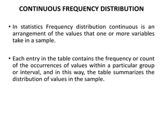 frequency distribution table 3 | PPT