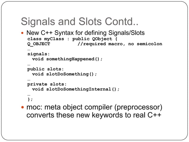 Qt Framework Events Signals Threads | PPT | Free Download