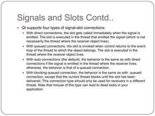 Qt Framework Events Signals Threads | PPT image.