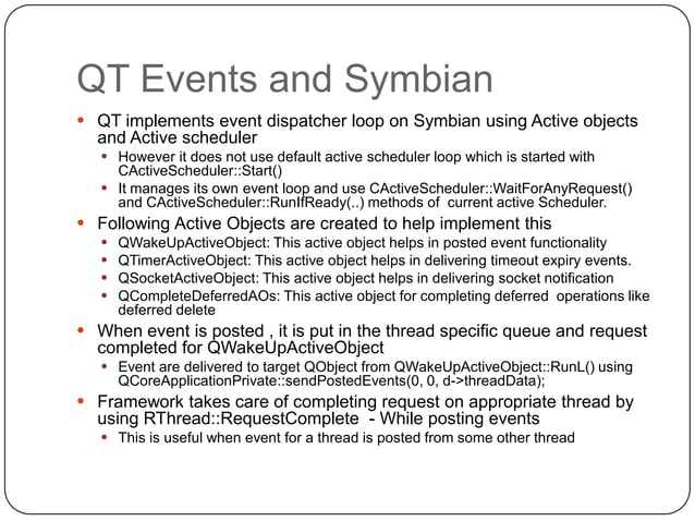 Qt Framework Events Signals Threads | PPT | Free Download
