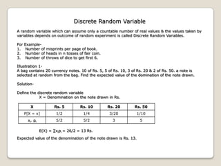 Random Variables Image Note Qt random variables notes | PPTX