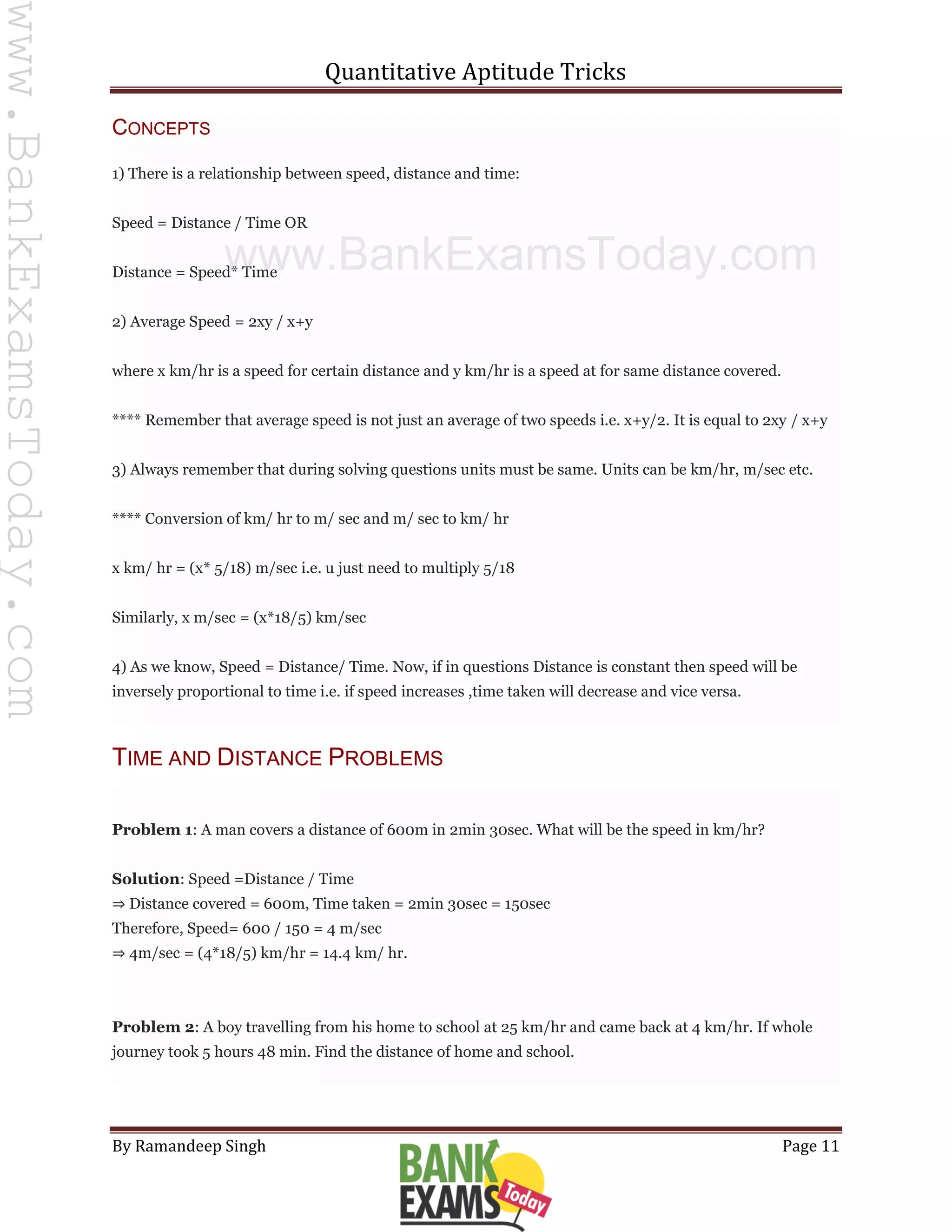 Quantitative Aptitude Shortcut tricks | PDF