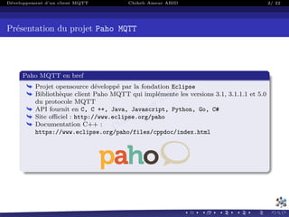 Développer un client MQTT simple en C++ avec la bibliothèque Paho MQTT ...