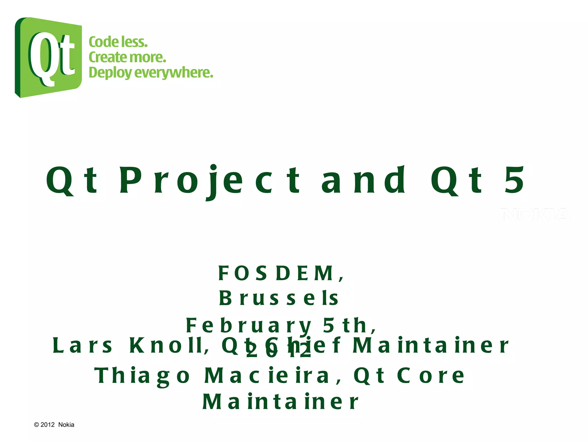 qt-project.org and Qt 5 | PPT