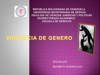 BACHILLER: 
BEXIBETH GUARECUCO 
 