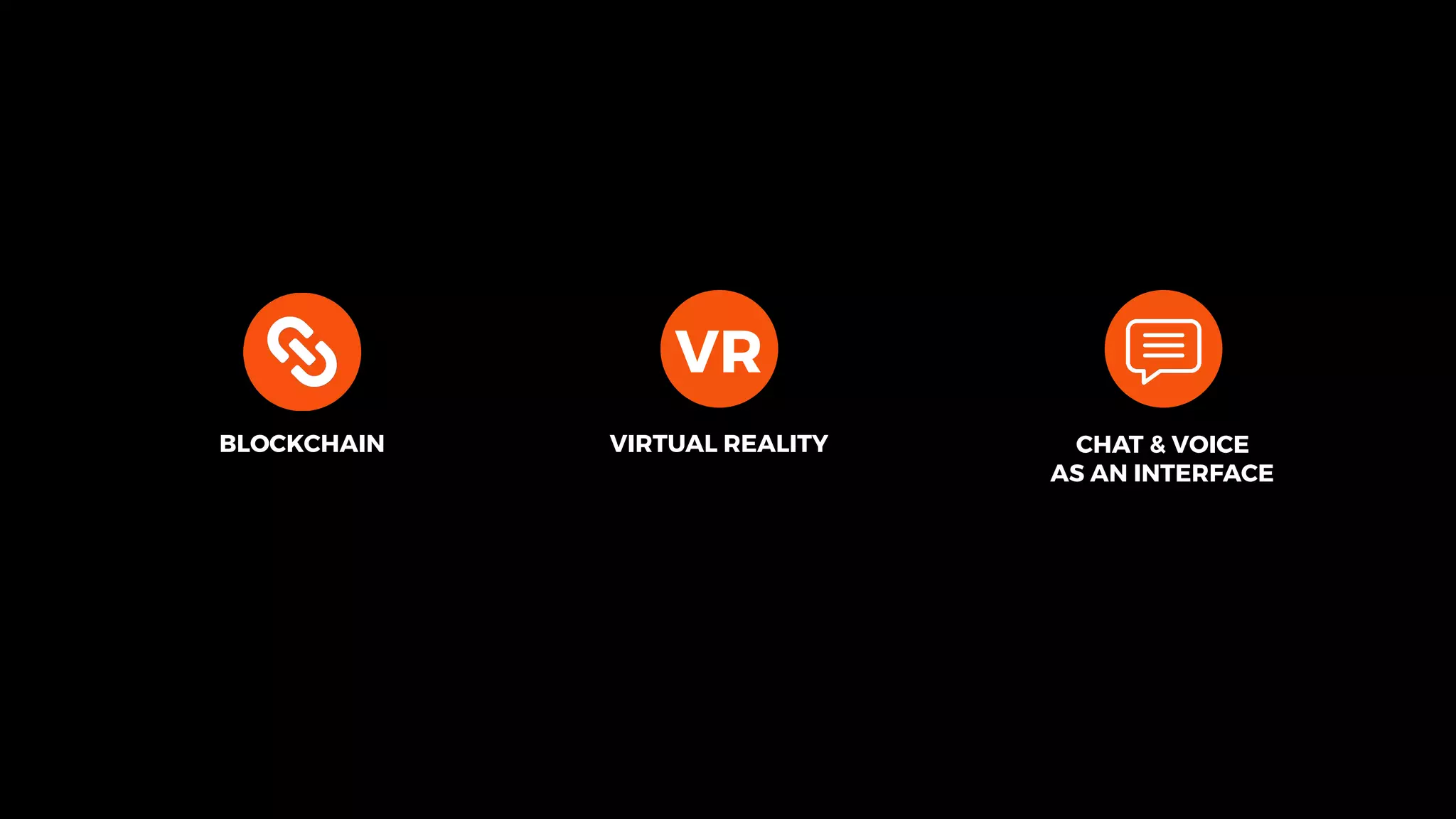 VR
BLOCKCHAIN VIRTUAL REALITY CHAT & VOICE
AS AN INTERFACE
 