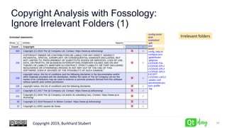 Copyright 2019, Burkhard Stubert
Copyright Analysis with Fossology:
Ignore Irrelevant Folders (1)
29
Irrelevant folders
 