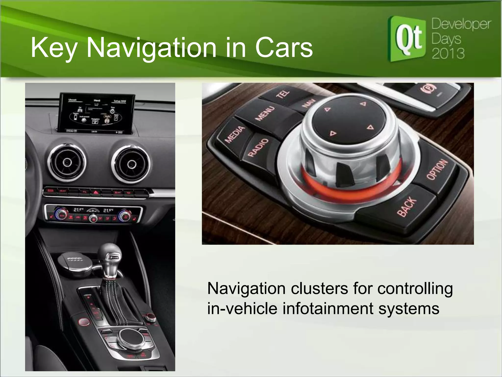 Key Navigation in Cars

Navigation clusters for controlling
in-vehicle infotainment systems

 