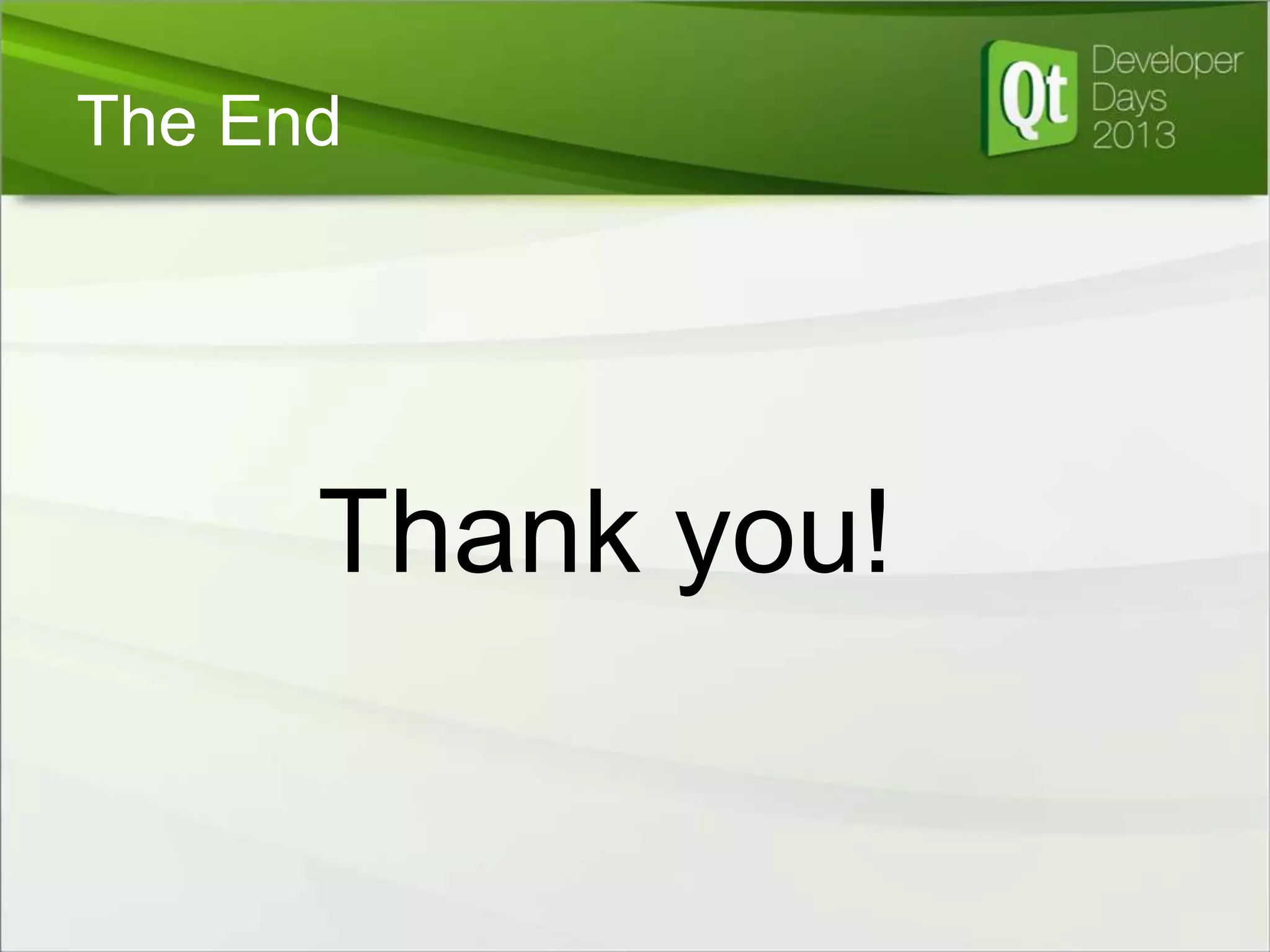 The End

Thank you!

 