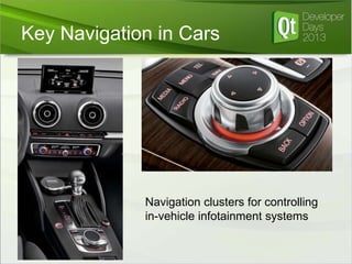 Key Navigation in Cars

Navigation clusters for controlling
in-vehicle infotainment systems

 