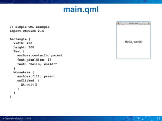 Textedit Qml Example Qt for beginners | PDF