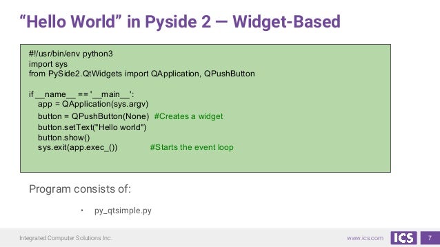 Pyside2 Button