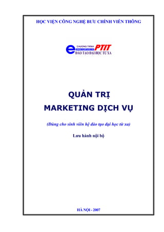 VAI TRÒ CỦA MARKETING DỊCH VỤ TRONG CHIẾN LƯỢC PHÁT TRIỂN DOANH NGHIỆP BỀN VỮNG