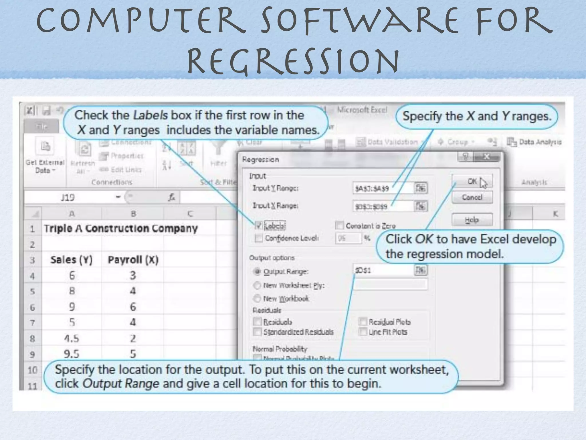 Computer Software for
     Regression
 