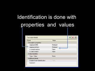 <ul><li>Identification is done with  </li></ul><ul><li>properties  and  values </li></ul>