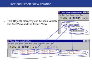 Tree and Expert View Relation Test Objects hierarchy can be seen in both the TreeView and the Expert View 