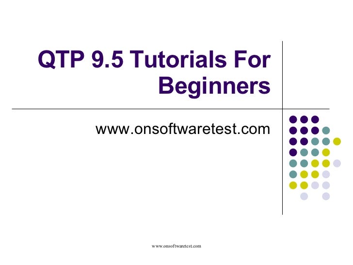 UFT/QTP Tutorial for Beginners Learn in 7 Days