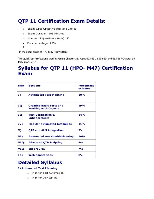 qtp 11 notes