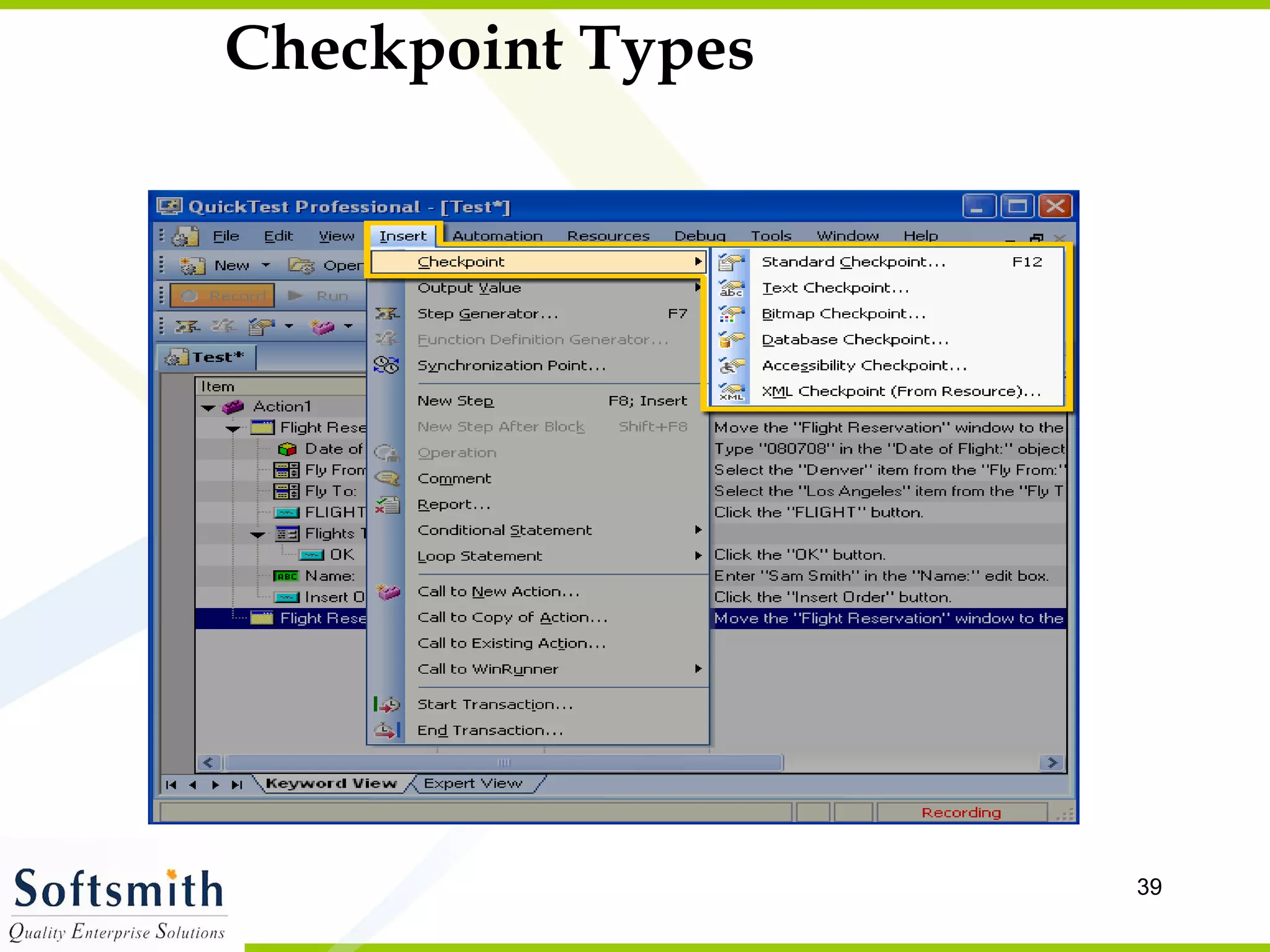   Checkpoint Types   