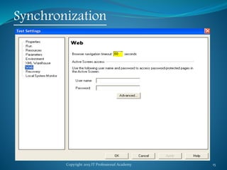 Copyright 2015 IT Professional Academy 15
Synchronization
 