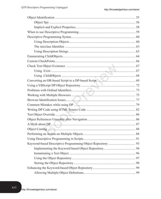 QTP Descriptive Programming Unplugged Book | PDF