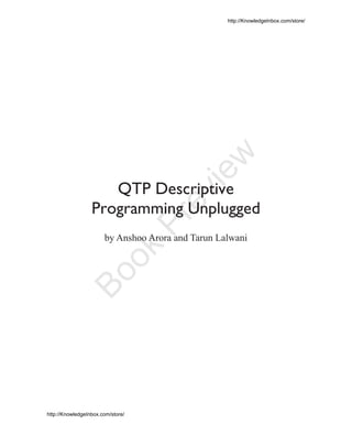QTP Descriptive Programming Unplugged Book | PDF