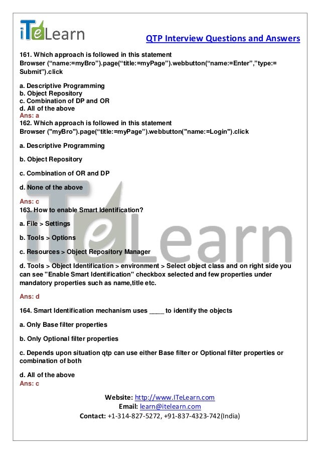 Qt Programming Interview Questions | qtp interview questions and answers Qt Programming Interview Questions | qtp interview questions and answers