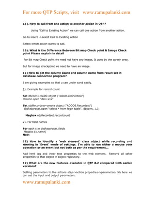 Qtp material for beginners | DOC