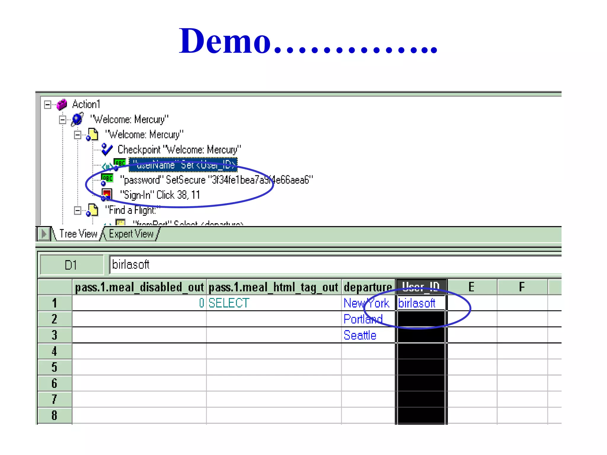 Demo………….. How to provide the data to the respective Parameter through Tree View 