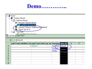 Demo………….. How to provide the data to the respective Parameter through Tree View 