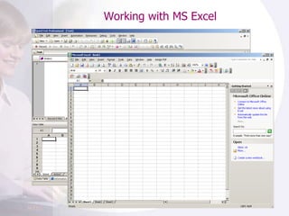Working with MS Excel 
