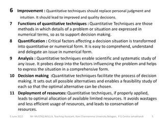 Quantitative Techniques - Introductions PPT.pptx