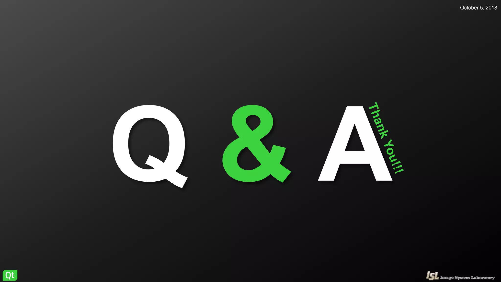October 5, 2018
Q & A
 