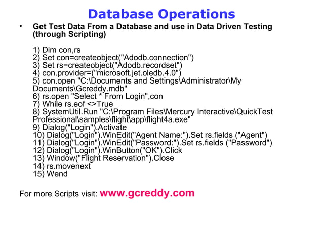Qtp Scripts | PPT